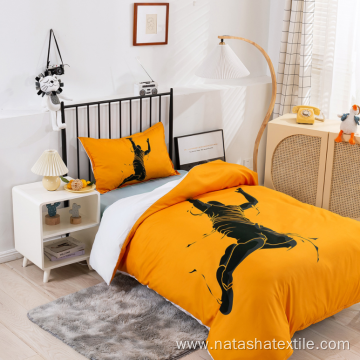 Children's room cartoon animal 3 piece bedding set